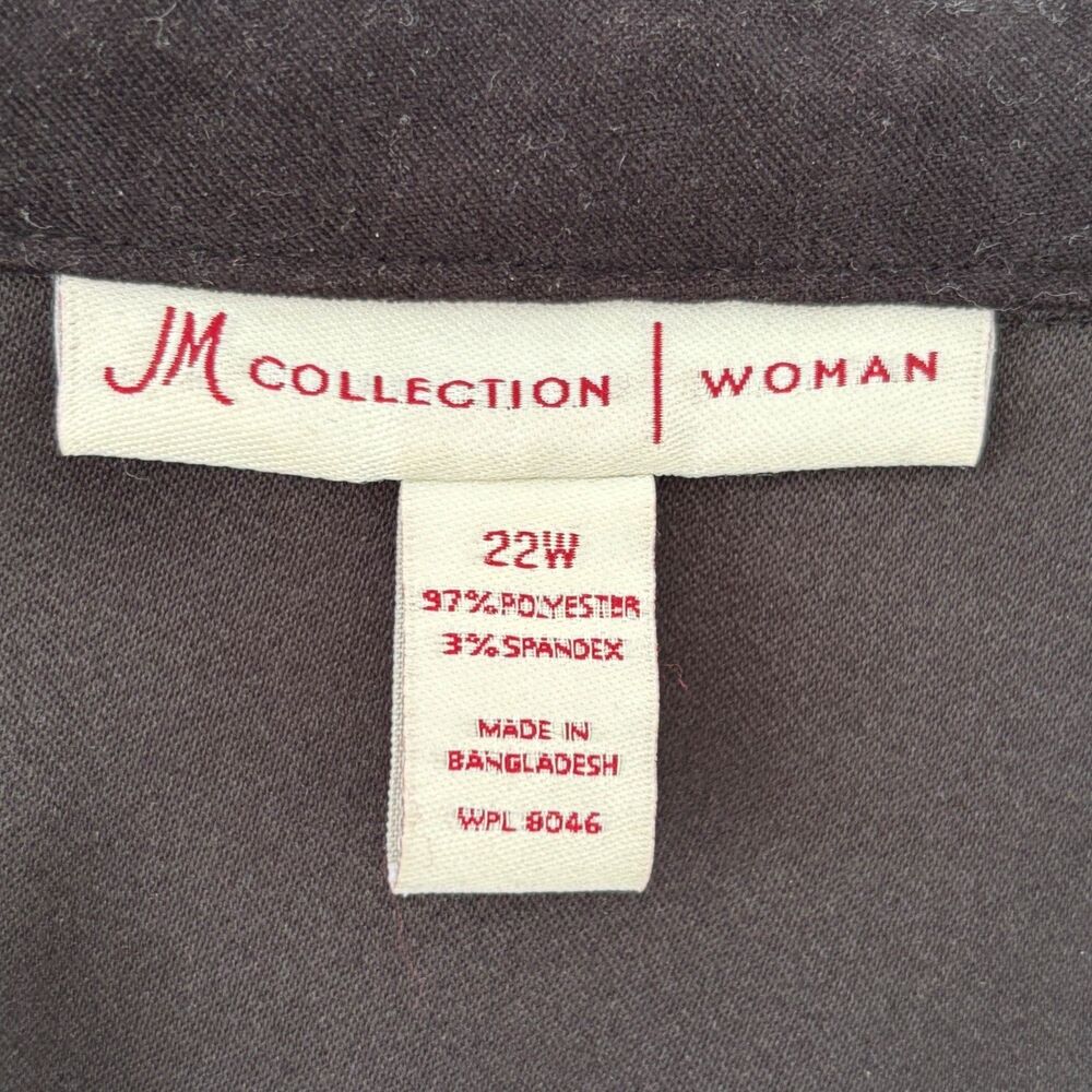 JM Collection Women Button Up Shacket Size 22W Faux Suede Tunic Office Western - Picture 3 of 7